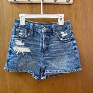 American Eagle Outfitters Ripped Blue Jean Shorts